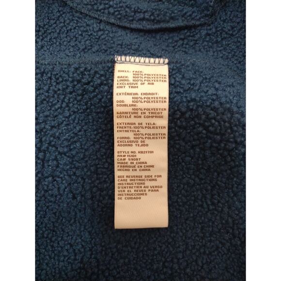 Koolaburra by UGG Navy Blue Sherpa Fleece Cropped Bomber Hoodie Jacket Medium - Picture 6 of 8